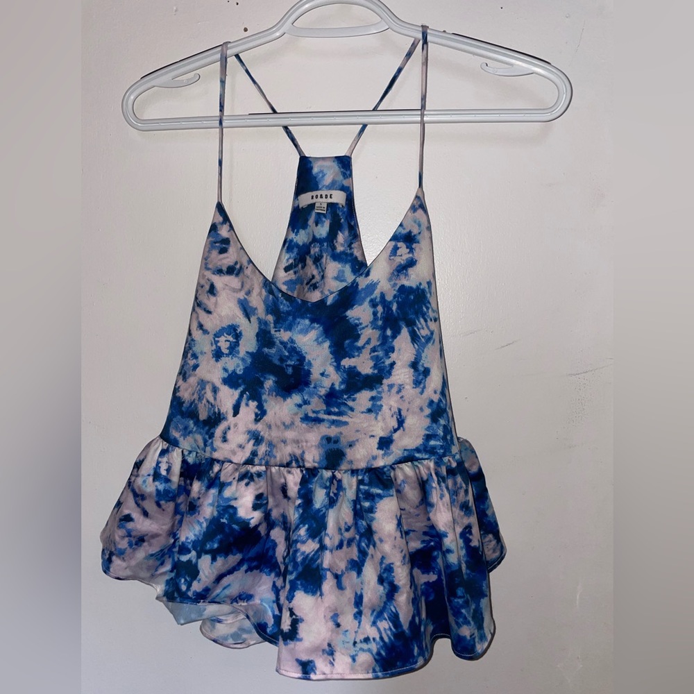 multicolored RO&DE peplum shirt